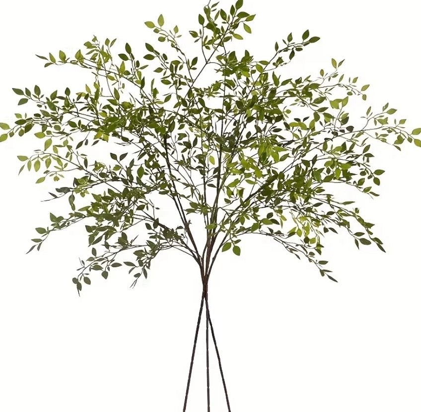 Faux Bamboo- 93cm artificial plant with 3 lush green branches