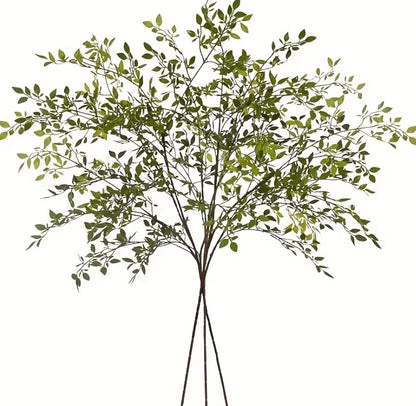 Faux Bamboo- 93cm artificial plant with 3 lush green branches