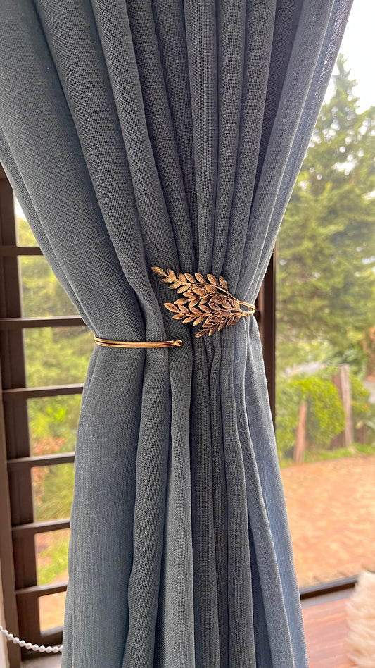 Halden Holder-  2pc Gold Leaf Curtain Holdback set